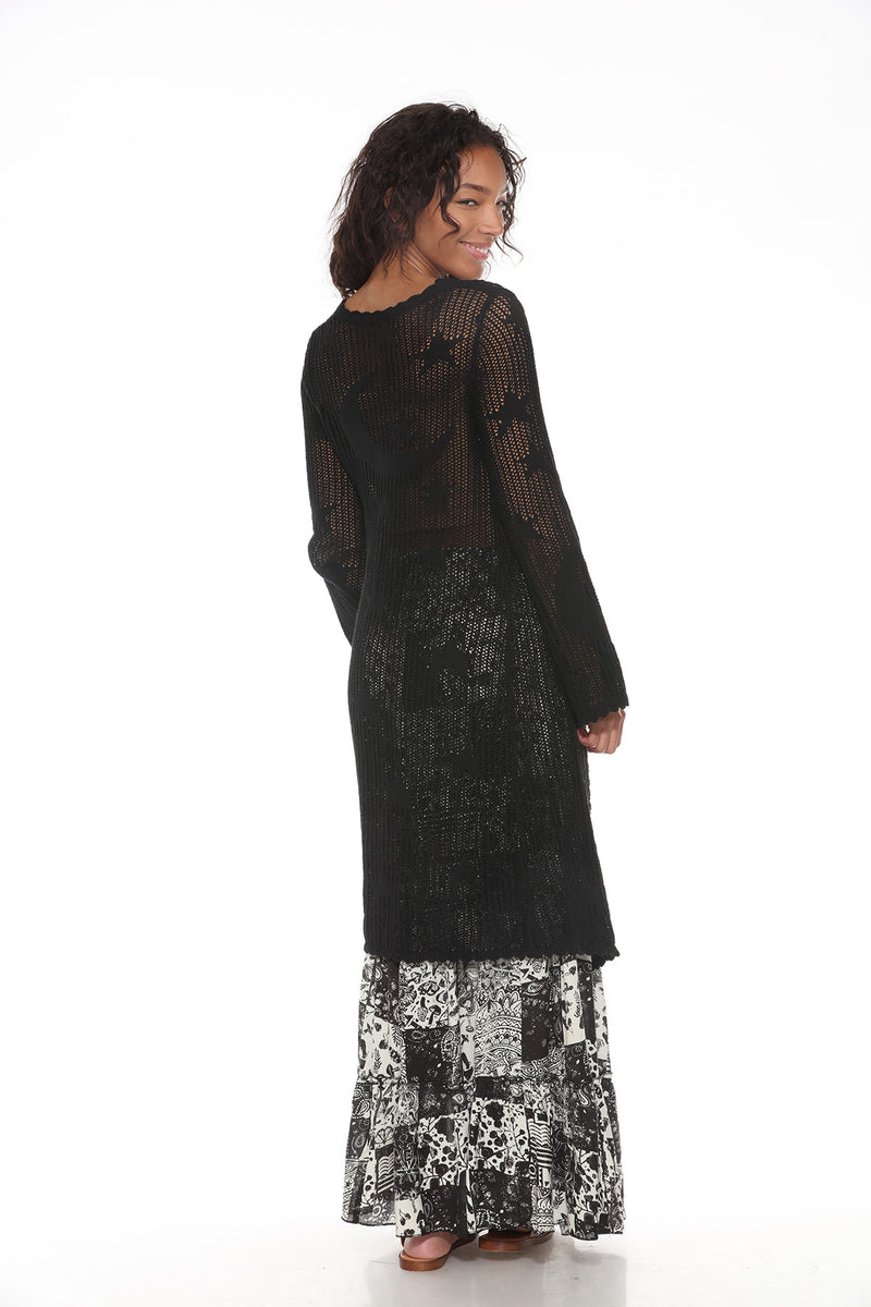 Celestial Lacy Longline Cardigan