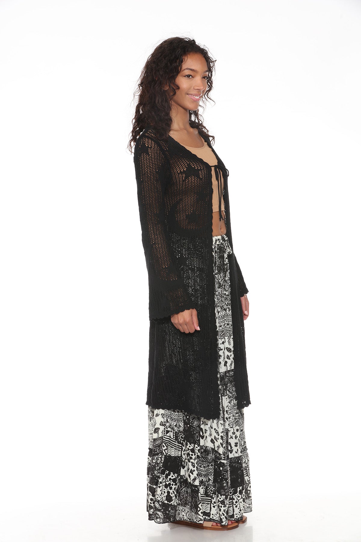 Celestial Lacy Longline Cardigan