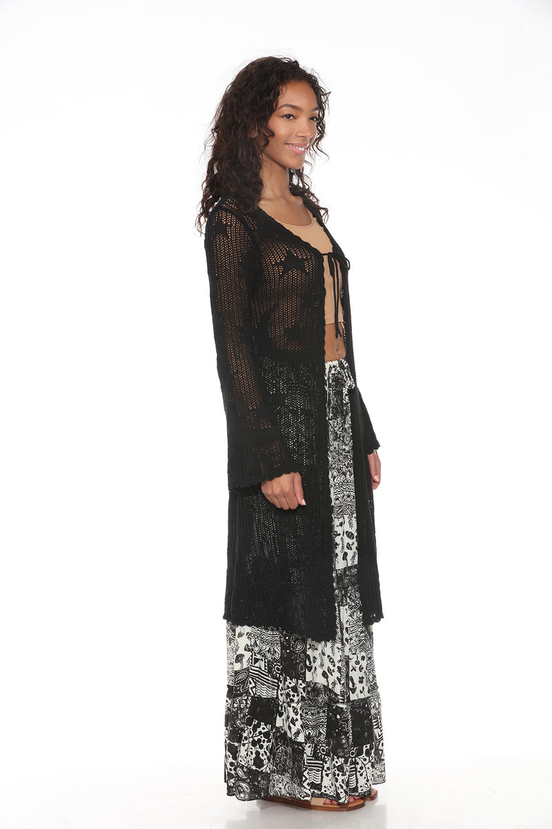 Celestial Lacy Longline Cardigan