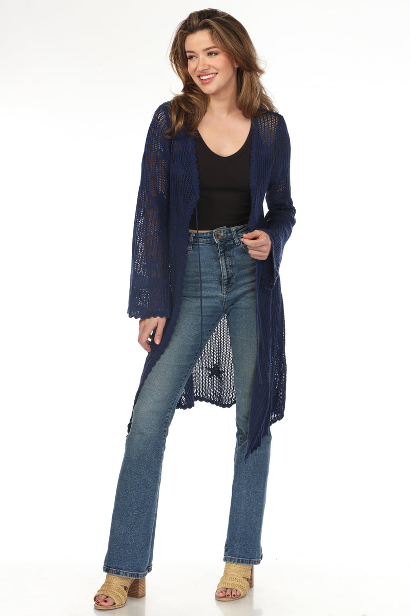 Celestial Lacy Longline Cardigan