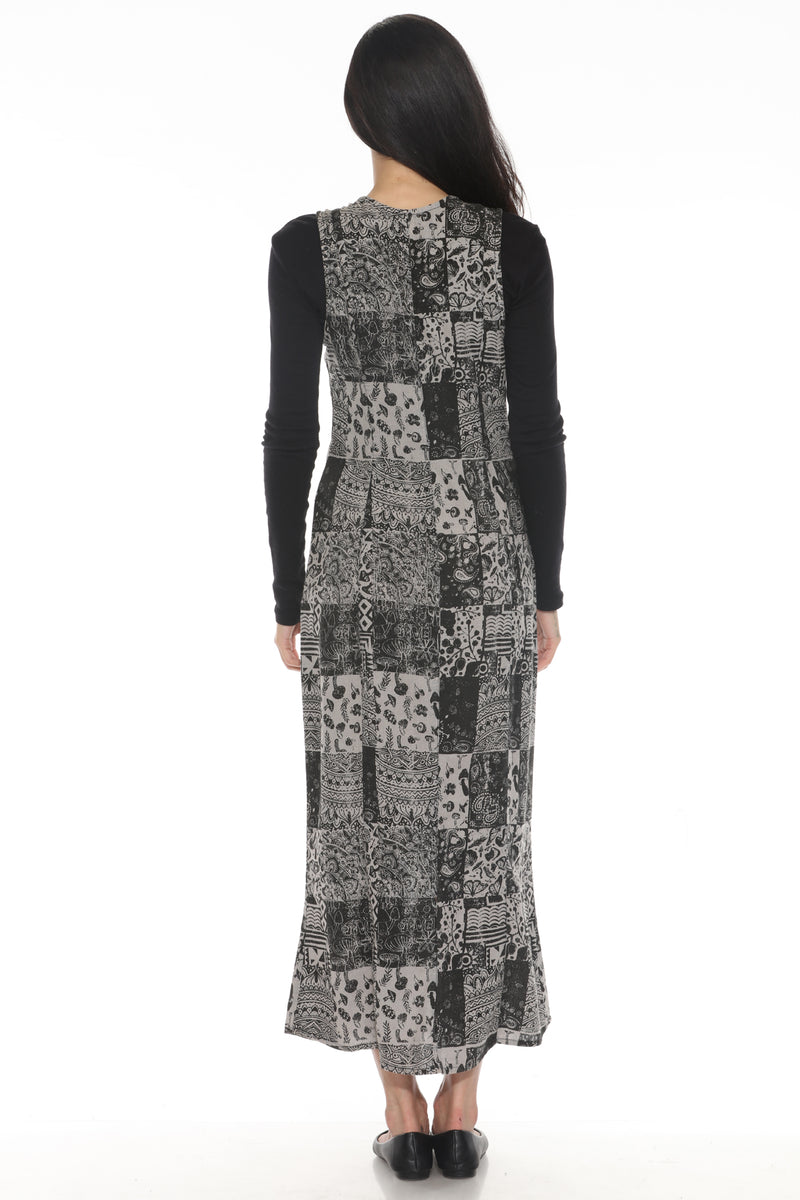 Stonewashed Button Front Midi Dress