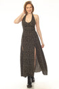 Load image into Gallery viewer, Leaf Print Tie Back Maki Dress