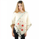 Load image into Gallery viewer, floral pancho-White-One size