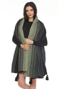 Load image into Gallery viewer, Moss Stripe Cotton Blanket