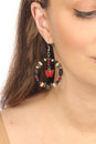 Load image into Gallery viewer, Butterfly Hoop Dangle Earrings