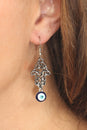 Load image into Gallery viewer, Hamsa Third Eye Dangle Earrings