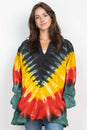 Load image into Gallery viewer, Rasta Tie-Dye Baja Hoodie