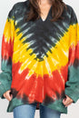 Load image into Gallery viewer, Rasta Tie-Dye Baja Hoodie