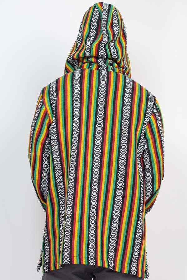 Rasta Baja Button Hoodie