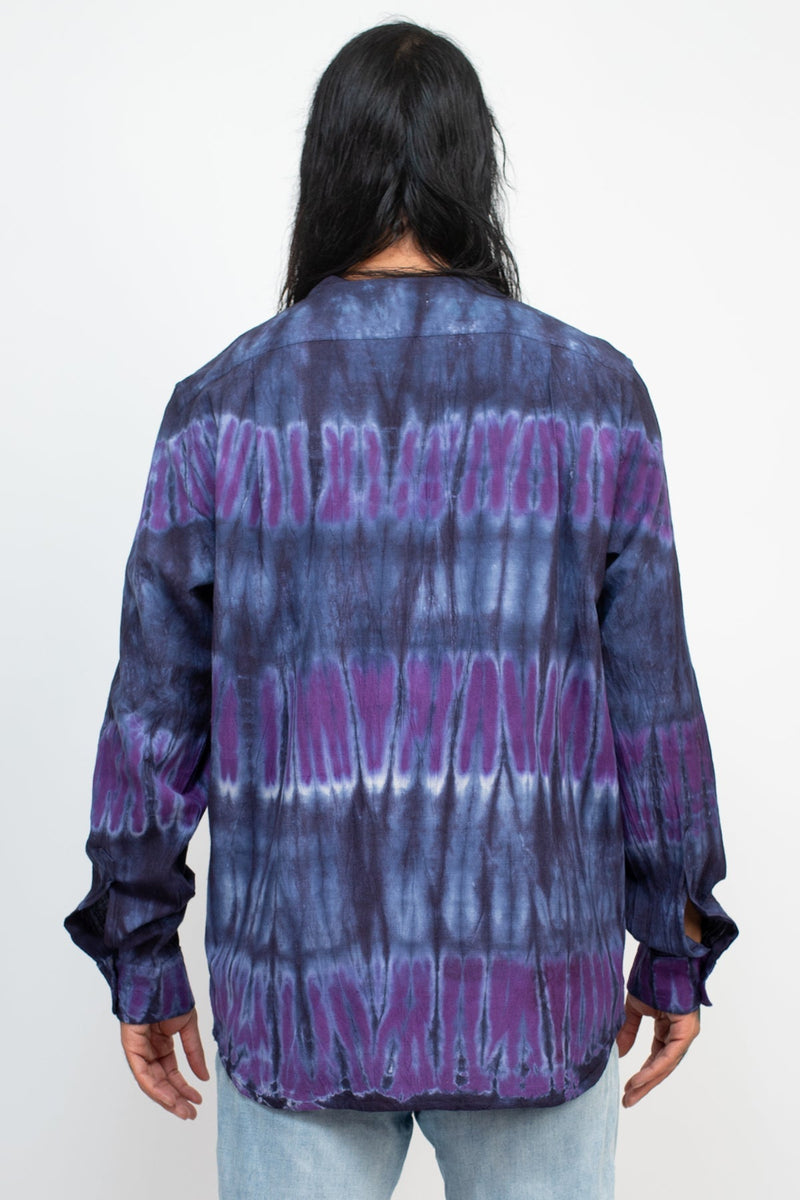 Tie-dye Homespun Longsleeve Henley Shirt