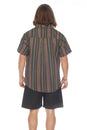 Load image into Gallery viewer, Stripe Button Down Mens Short Sleeve Shirt