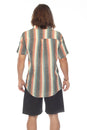 Load image into Gallery viewer, Stripe Button Down Mens Short Sleeve Shirt