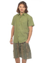Load image into Gallery viewer, Cotton Slub Button Down Mens Short Sleeve Shirt