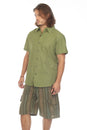 Load image into Gallery viewer, Cotton Slub Button Down Mens Short Sleeve Shirt