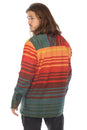 Load image into Gallery viewer, Ombre Striped Zipper Shirt Jacket
