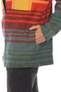 Load image into Gallery viewer, Ombre Striped Zipper Shirt Jacket