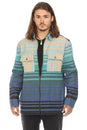 Load image into Gallery viewer, Ombre Striped Zipper Shirt Jacket