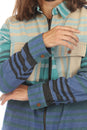 Load image into Gallery viewer, Ombre Striped Zipper Shirt Jacket