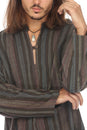 Load image into Gallery viewer, Multicolor Striped Mens Long Sleeve Kurta