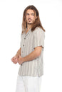 Load image into Gallery viewer, Striped Cotton Camp Shirt