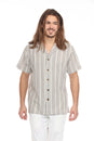 Load image into Gallery viewer, Striped Cotton Camp Shirt