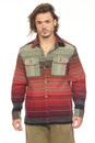 Load image into Gallery viewer, Moss Stripe Button Shirt Jacket