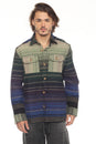 Load image into Gallery viewer, Moss Stripe Button Shirt Jacket