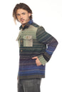 Load image into Gallery viewer, Moss Stripe Button Shirt Jacket