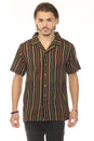 Load image into Gallery viewer, Rasta Striped Camp Shirt