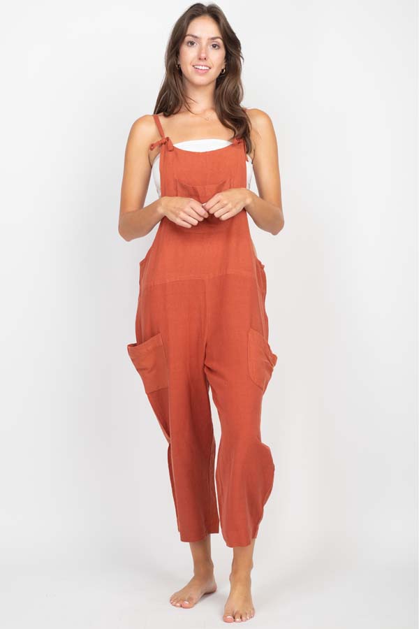 Easy Slouchy Hemp Overalls