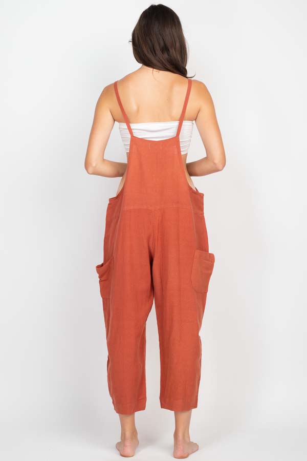 Easy Slouchy Hemp Overalls