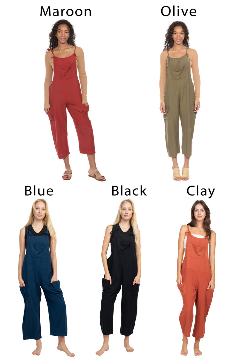 Easy Slouchy Hemp Overalls