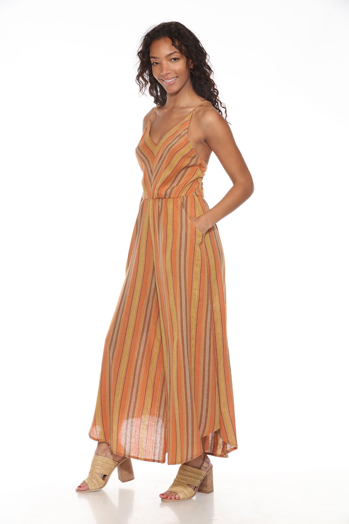 Stripe Palazzo Jumpsuit