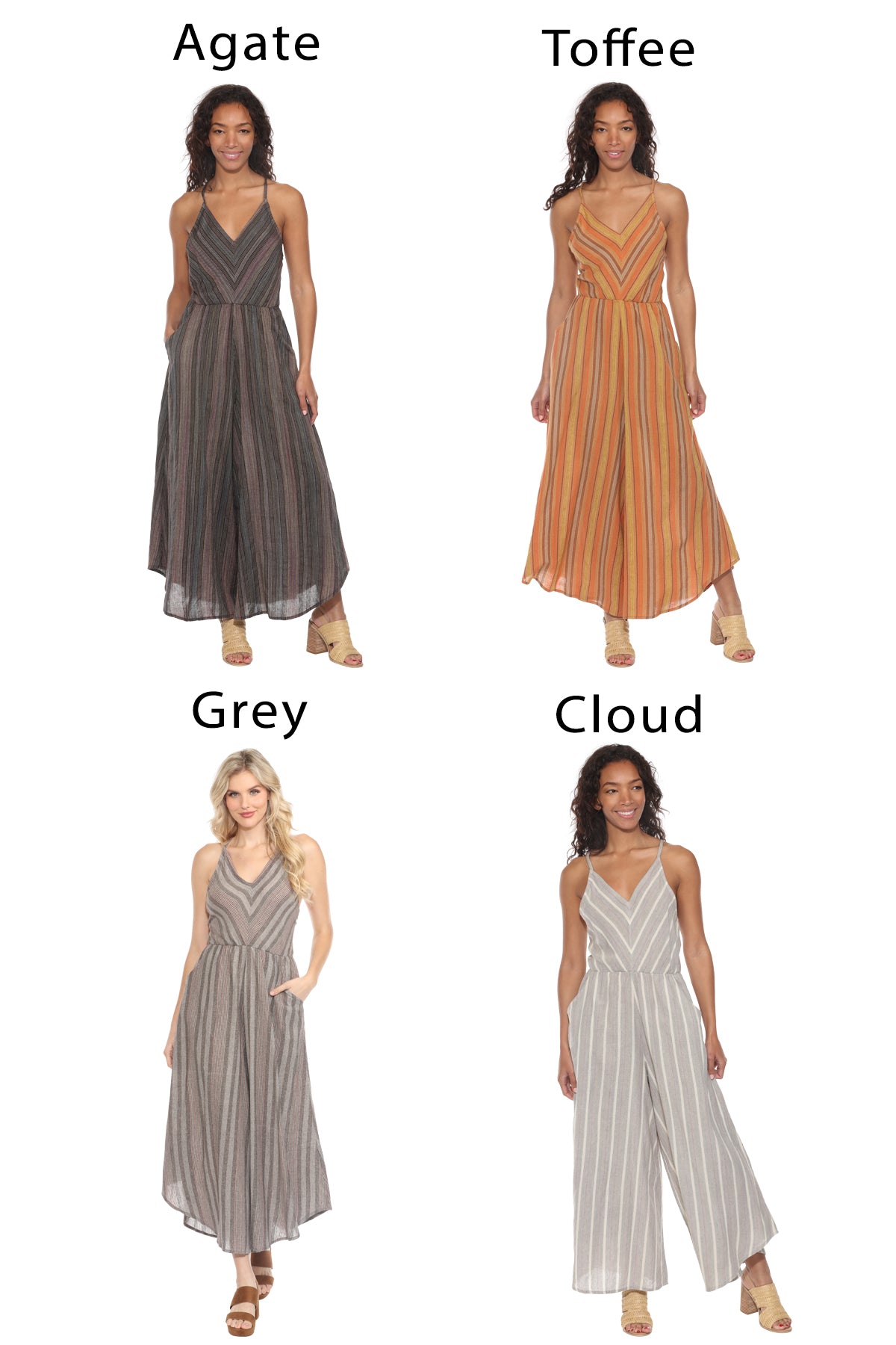 Stripe Palazzo Jumpsuit