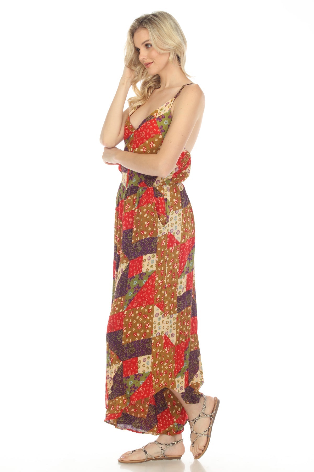 Mushroom Quilt Print Overall