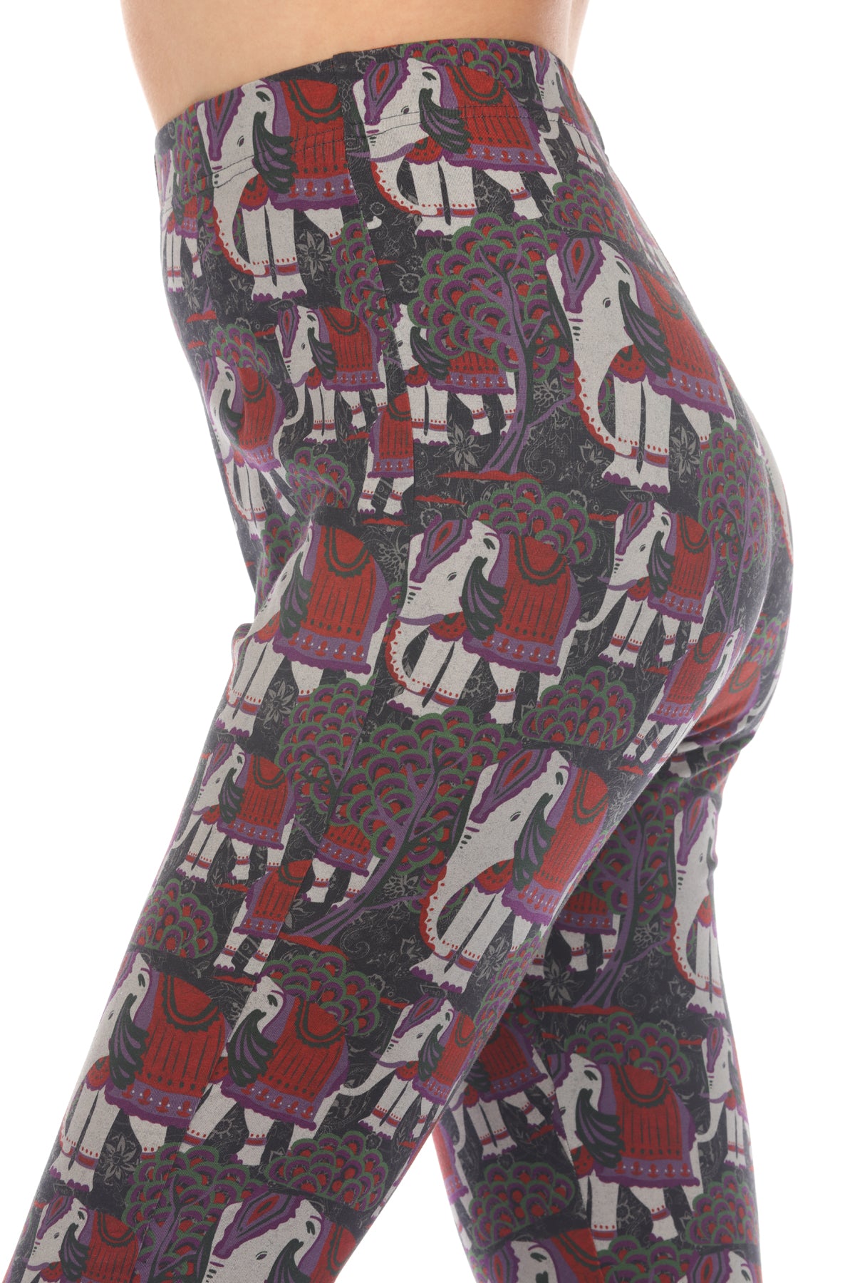 Elephant Print Bellbottom Pants