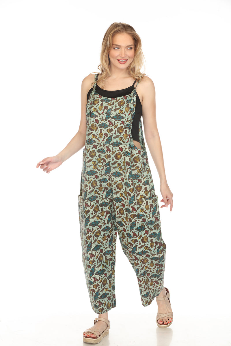Homespun Butterfly Oversized Overalls