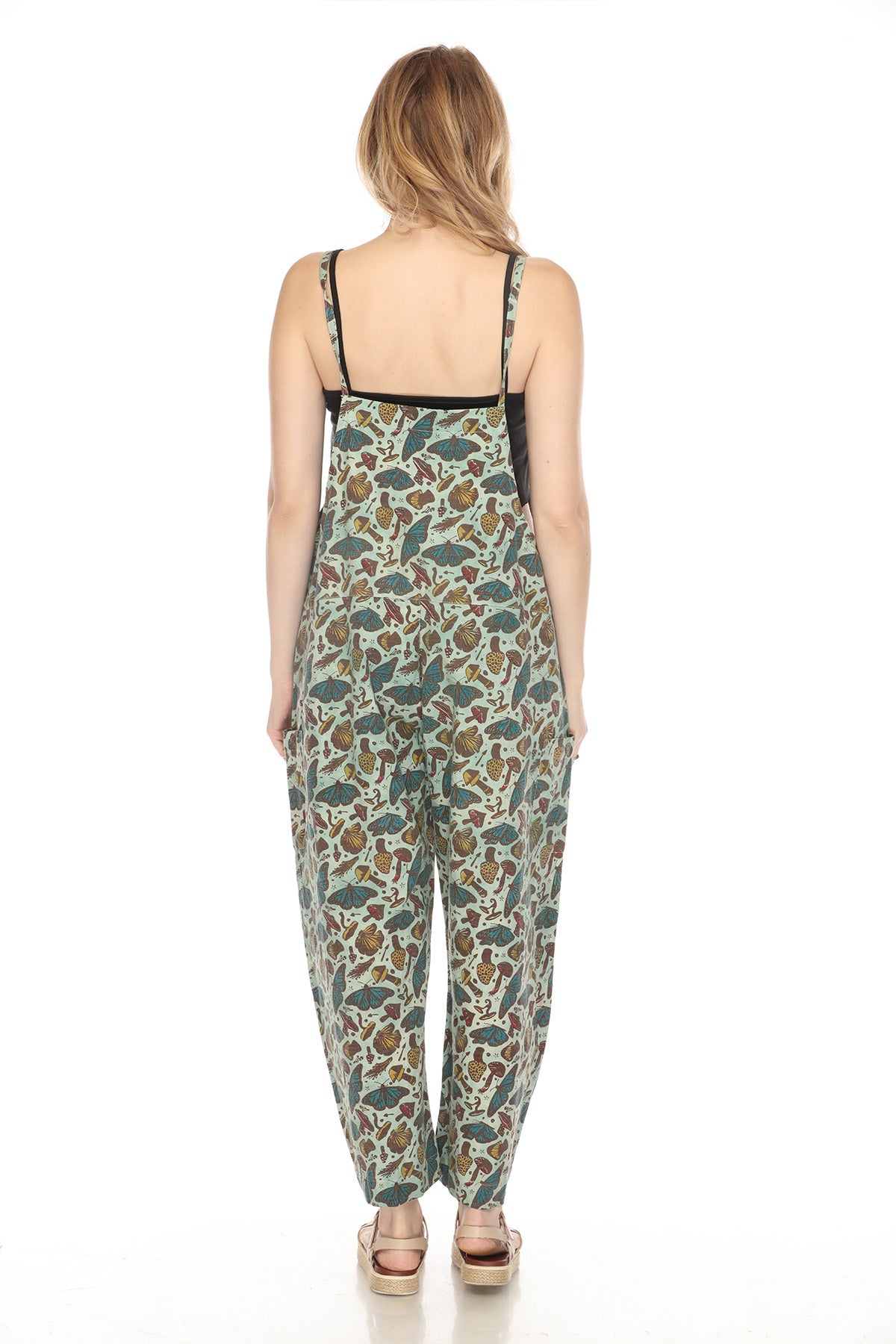 Homespun Butterfly Oversized Overalls