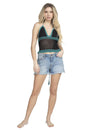 Load image into Gallery viewer, Tri Color Crochet Halter Top