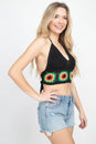 Load image into Gallery viewer, Rasta Flower Crochet Top