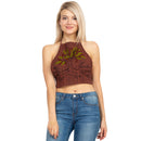 Load image into Gallery viewer, Tree Of Life Embroidery Halter Top