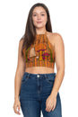 Load image into Gallery viewer, Mushroom Embroidery Halter Top