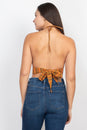 Load image into Gallery viewer, Mushroom Embroidery Halter Top