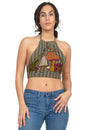 Load image into Gallery viewer, Mushroom Embroidery Halter Top