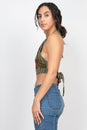 Load image into Gallery viewer, Mushroom Embroidery Halter Top