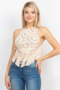 Load image into Gallery viewer, Mandala Halter Crochet Top