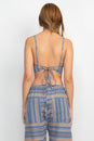 Load image into Gallery viewer, Striped Bustier Crop Top
