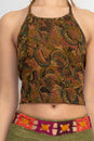 Load image into Gallery viewer, Groovy Paislety Halter Top