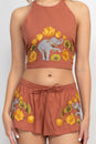 Load image into Gallery viewer, Elephant Embroidery Halter Top