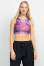 Load image into Gallery viewer, Psychedelic Marble Hi Neck Yoga Top